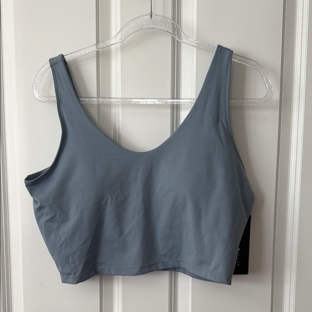 Blue Cropped Tank Top
